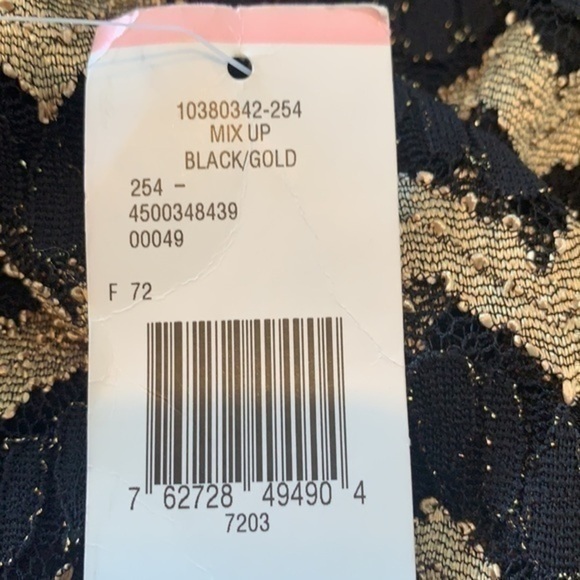 Nine West black & gold chevron cocktail dress - Picture 5 of 8